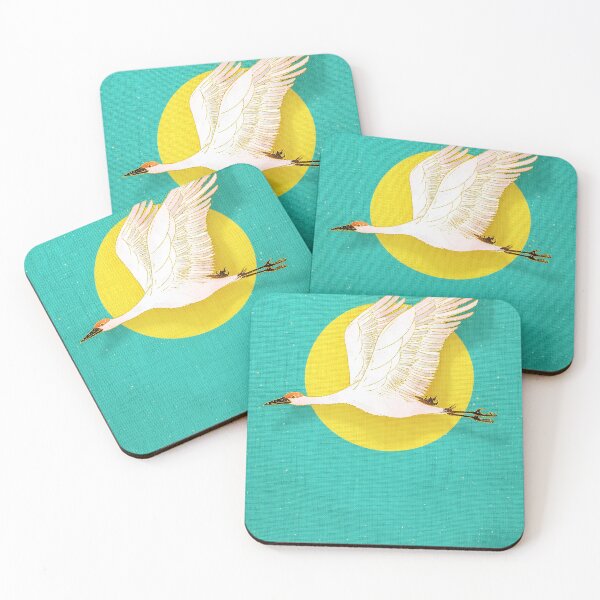 Item preview, Flying Crane Over the Sun – Minimalist Japanese Style Illustration designed and sold by flashishoop.