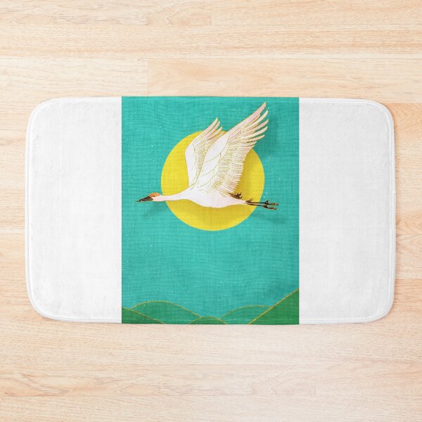 Item preview, Flying Crane Over the Sun – Minimalist Japanese Style Illustration designed and sold by flashishoop.