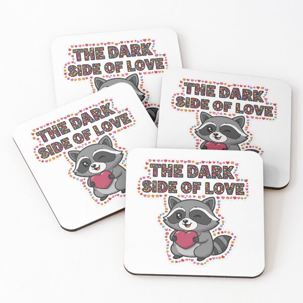Item preview, The Dark Side of Love Funny Raccoon Sticker designed and sold by Imaginarium of Chaos falcon88 .