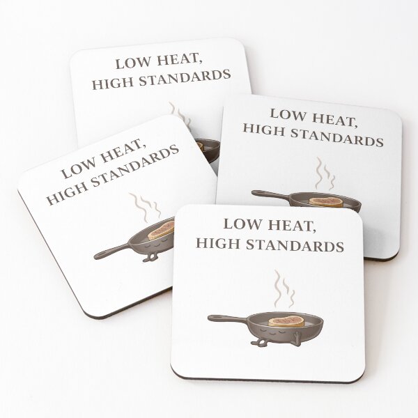 Item preview, Low Heat, High Standards – Food as Mindset Minimalist Design designed and sold by Snackwear Apparel.
