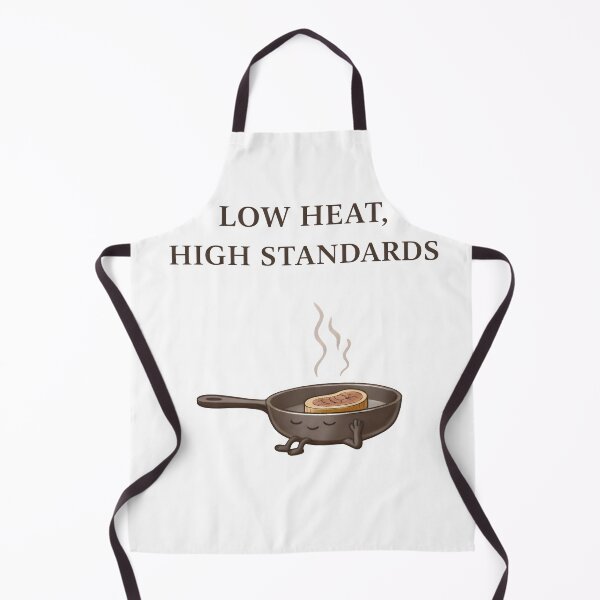 Item preview, Low Heat, High Standards – Food as Mindset Minimalist Design designed and sold by Snackwear Apparel.