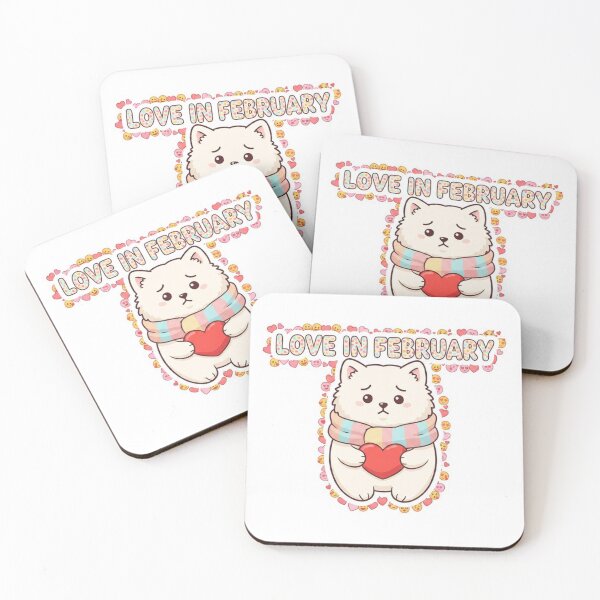 Item preview, Love in February Cute Funny Dog Sticker designed and sold by Imaginarium of Chaos falcon88 .