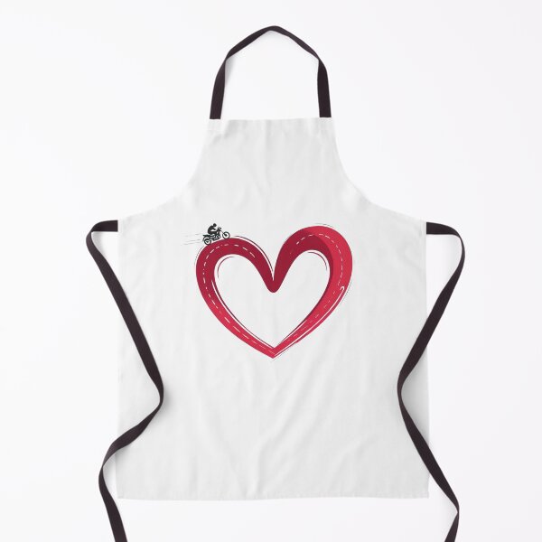 Item preview, Heart Shaped Road with Motorcycle – Ride the Road of Love designed and sold by TwoWheels-shop.