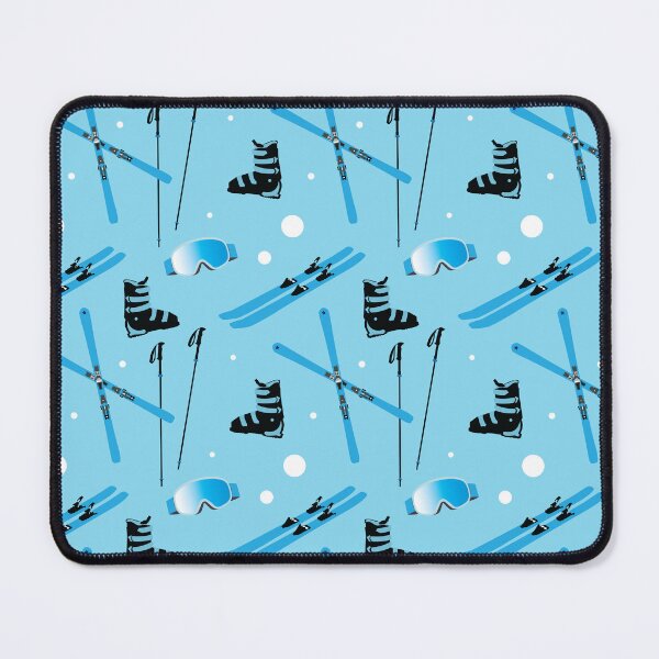 Item preview, Skiing Ski Equipment Blue Pattern designed and sold by CreativeTwins.