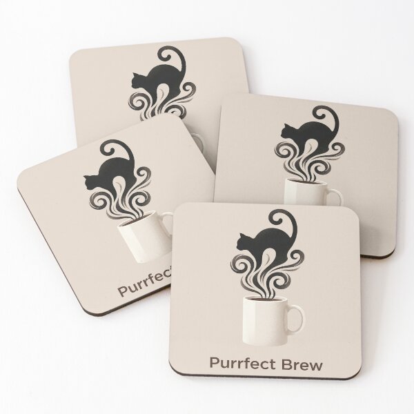 Item preview, Purrfect Brew | Cozy Cat Coffee  designed and sold by Born to Flow.