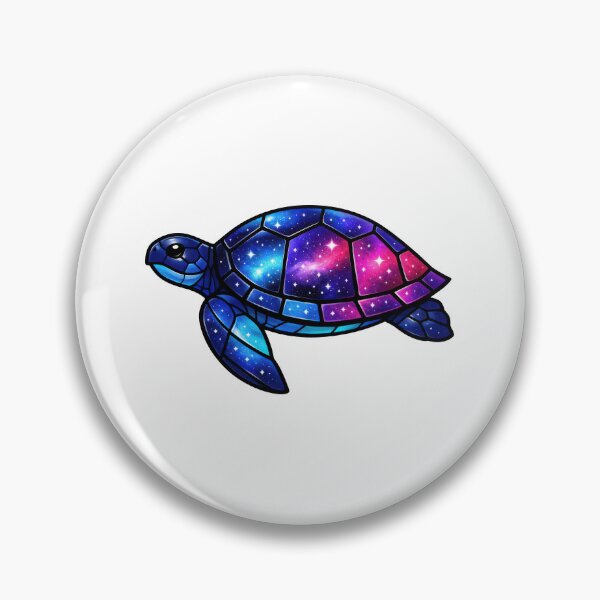 Item preview, Stained Glass Galaxy Sea Turtle with Starry Shell Panels designed and sold by zoughlal.