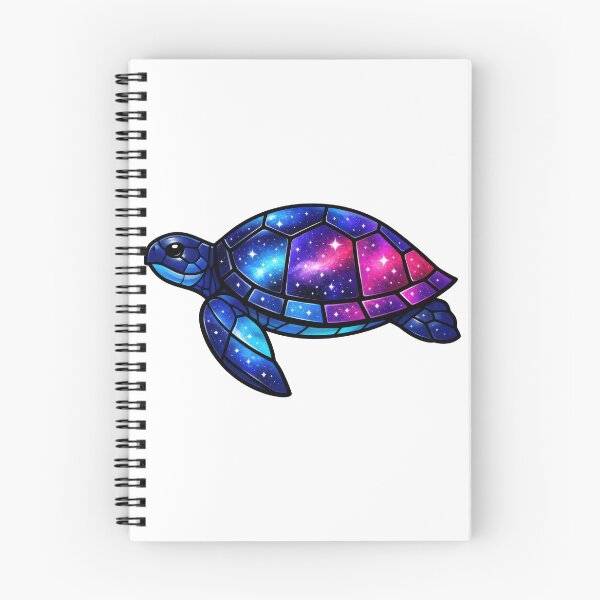 Item preview, Stained Glass Galaxy Sea Turtle with Starry Shell Panels designed and sold by zoughlal.