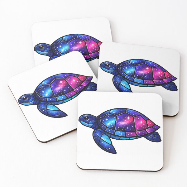 Item preview, Stained Glass Galaxy Sea Turtle with Starry Shell Panels designed and sold by zoughlal.