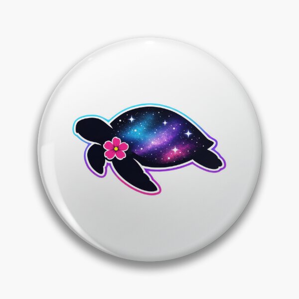 Item preview, Minimalist Galaxy Sea Turtle Silhouette with Neon Halo designed and sold by zoughlal.