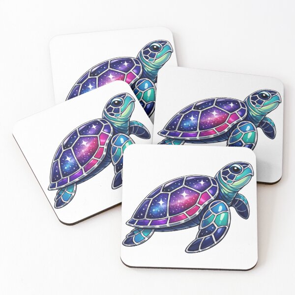 Item preview, Cloisonne Enamel Style Galaxy Sea Turtle in Three Quarter View designed and sold by zoughlal.