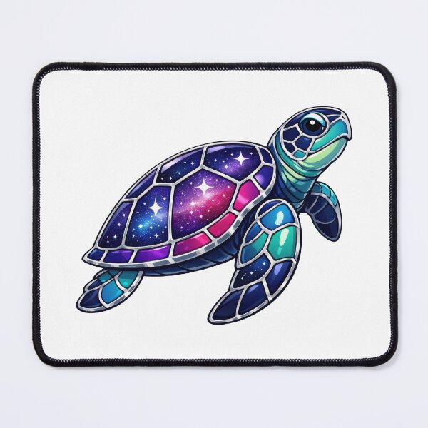 Item preview, Cloisonne Enamel Style Galaxy Sea Turtle in Three Quarter View designed and sold by zoughlal.