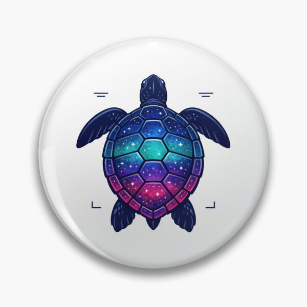 Item preview, Top Down Naturalist Sea Turtle Study with Galaxy Mosaic Shell designed and sold by zoughlal.