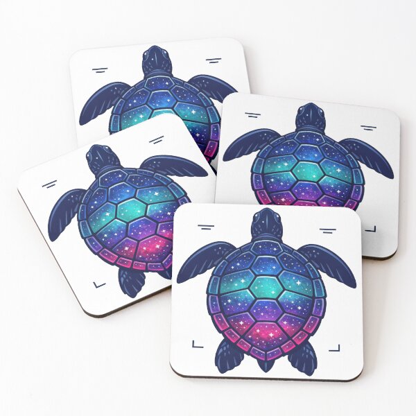 Item preview, Top Down Naturalist Sea Turtle Study with Galaxy Mosaic Shell designed and sold by zoughlal.