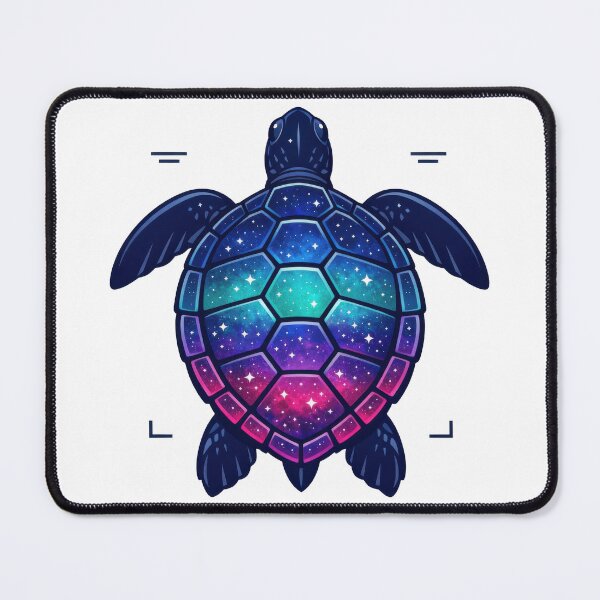 Item preview, Top Down Naturalist Sea Turtle Study with Galaxy Mosaic Shell designed and sold by zoughlal.