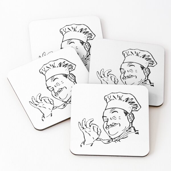 Item preview, Winking Chef Kiss OK Black Outline  designed and sold by S-M-P-A.