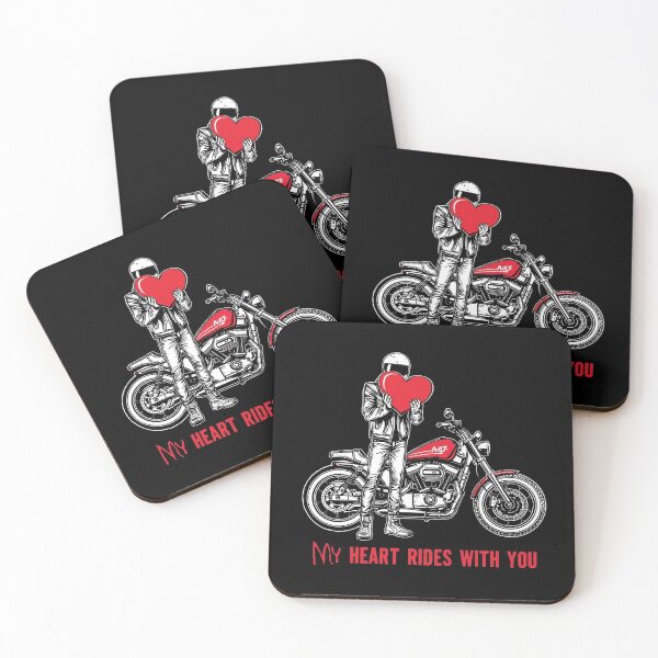 Item preview, Biker Holding a Heart with Harley – My Heart Rides with You designed and sold by TwoWheels-shop.