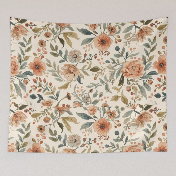Item preview, Boho Wildflower Seamless Floral Pattern – Tapestry & Duvet Cover Design designed and sold by modishwelt.