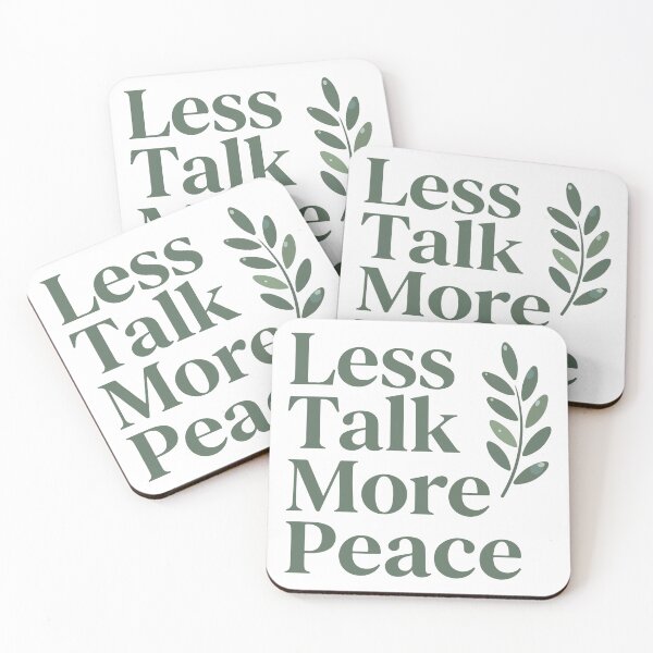 Item preview, Less Talk More Peace T-Shirt  Minimalist Quote Calm Mind Zen Design designed and sold by Design-Pro-21.