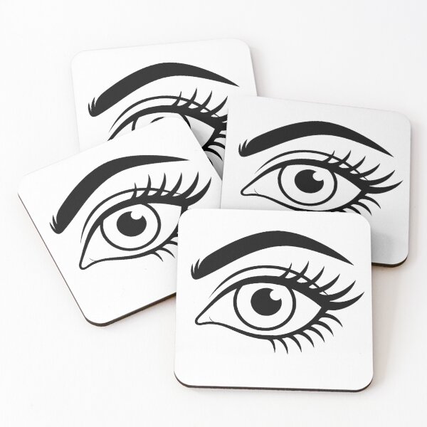 Item preview, Ocean blue Eyes, minimalist design (black and white ver) designed and sold by Moonshroomarts.