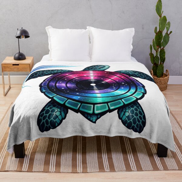 Item preview, Vinyl Record Shell Galaxy Sea Turtle with Groove Rings designed and sold by zoughlal.
