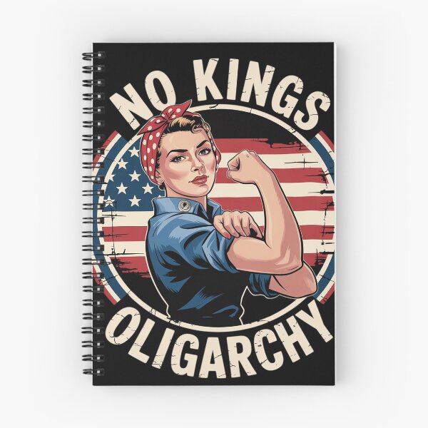 Item preview, No Kings Fight Oligarchy Woman's Girl America Flag designed and sold by angolinnArt.