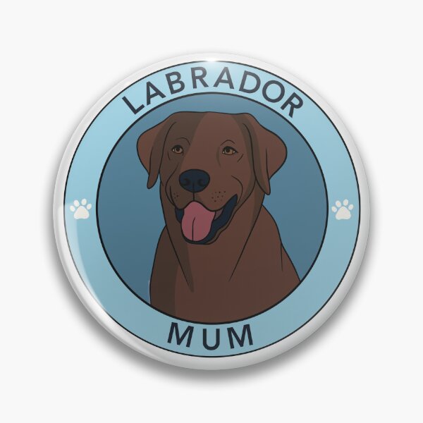 Item preview, Chocolate Labrador Mum Badge designed and sold by Stickety Boo.