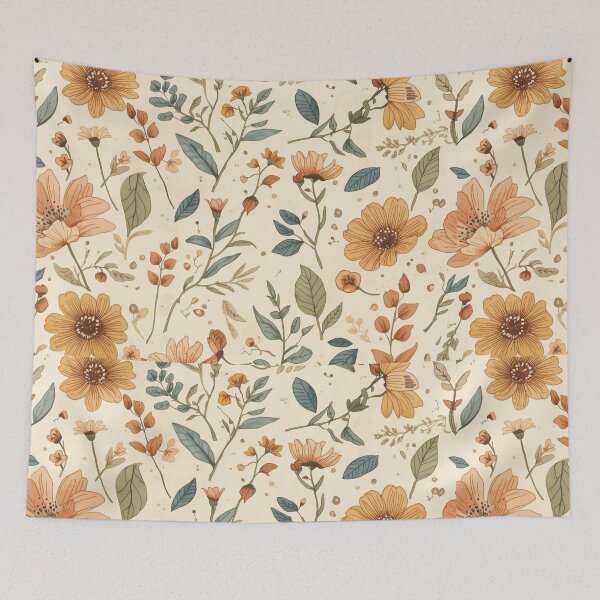 Item preview, Boho Wildflower Seamless Floral Pattern – Tapestry & Duvet Cover Design 02 designed and sold by modishwelt.
