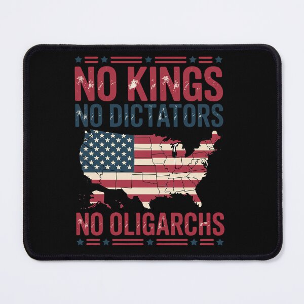 Item preview, No Kings No Dictators No Oligarchs July 4th USA Map designed and sold by angolinnArt.