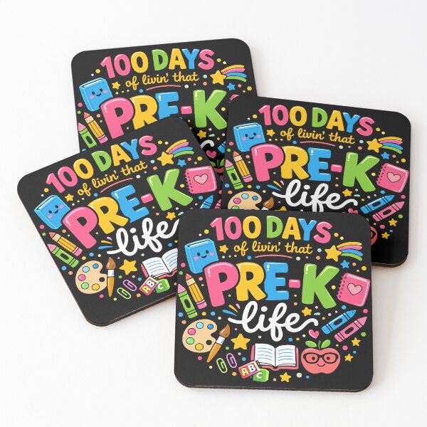 Item preview, 100 Days of Pre-K Life - Colorful School Celebration Badge designed and sold by FamaPod.