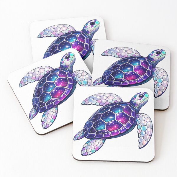 Item preview, Galaxy Hex Shell Sea Turtle with Pearl Mosaic Flippers designed and sold by zoughlal.