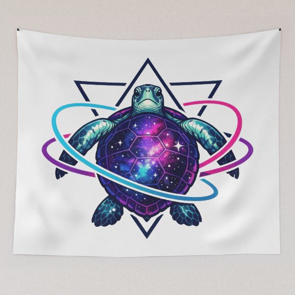 Item preview, Sacred Geometry Orbit Sea Turtle with Cosmic Shell designed and sold by zoughlal.