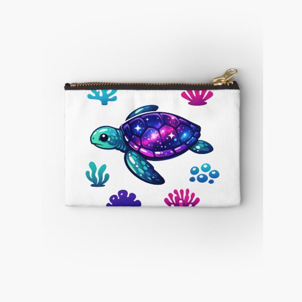 Item preview, Galaxy Shell Sea Turtle with Abstract Coral Motif Icons designed and sold by zoughlal.