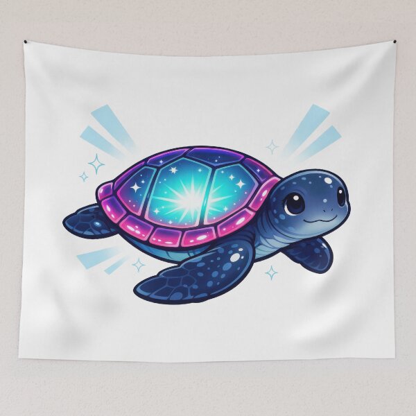 Item preview, Lantern Glow Shell Sea Turtle with Soft Light Rays designed and sold by zoughlal.