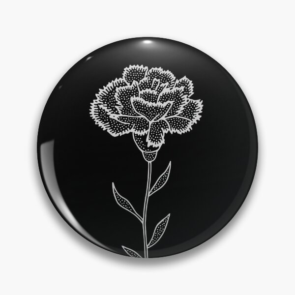 Item preview, Carnation Flower Classic Dot Art designed and sold by ConcienciaEco.