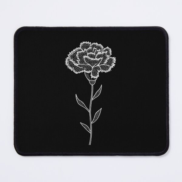 Item preview, Carnation Flower Classic Dot Art designed and sold by ConcienciaEco.
