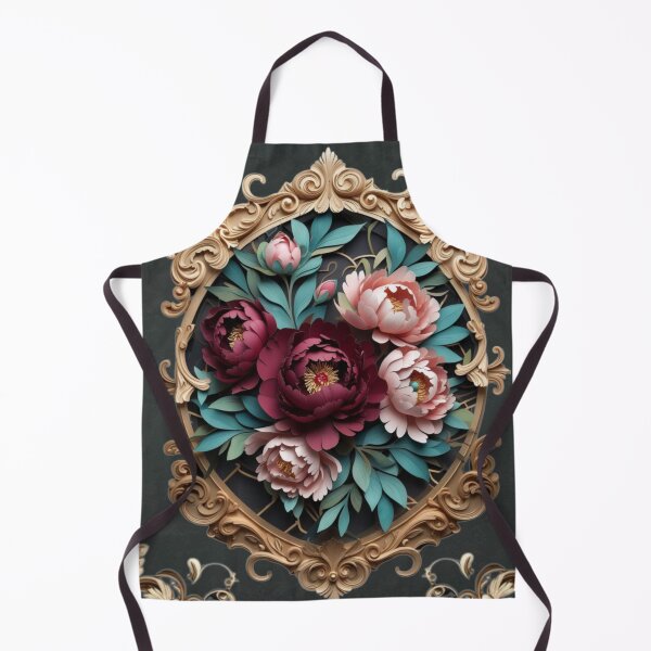 Item preview, Gold Floral Frame, Dark Elegant Flowers, Luxury Botanical designed and sold by Siarverse.