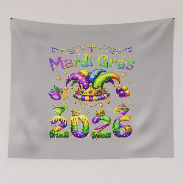 Artikelvorschau, Mardi Gras 2026 Karneval Narrenperlenparade Männer Frauen Kinder entworfen und verkauft von GreggRoss.