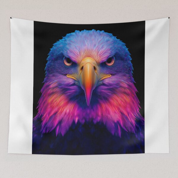 Artikelvorschau, Neon Eagle – Futuristisches, majestätisches Vogelporträt entworfen und verkauft von VisionaryVeils.