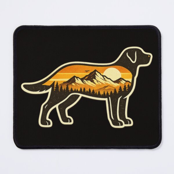 Item preview, Hiking Labrador Silhouette – Retro Mountain Sunset Dog Sticker designed and sold by PawPrintCustom.