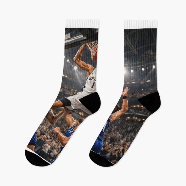 Item preview, Victor Wembanyama – Epic Dunk Over Three Players designed and sold by AnimeCraft Shop.