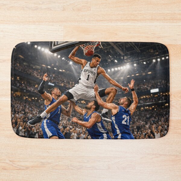 Item preview, Victor Wembanyama – Epic Dunk Over Three Players designed and sold by AnimeCraft Shop.