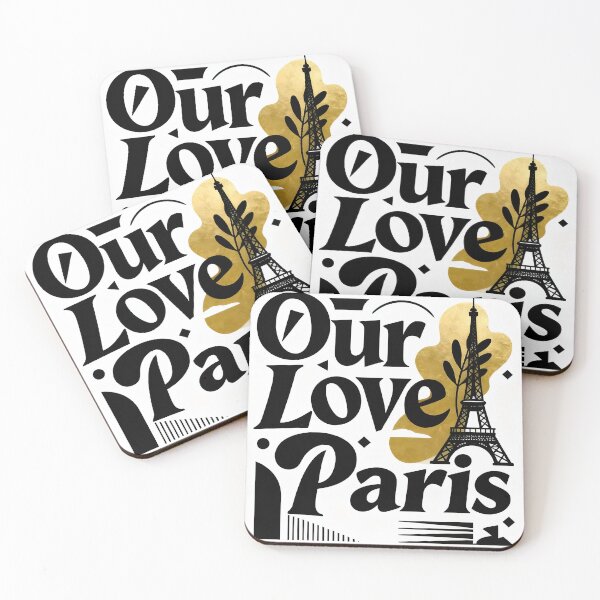 Item preview, Our Love Paris Eiffel Tower Elegant Anniversary Art designed and sold by FreeFromDefault.
