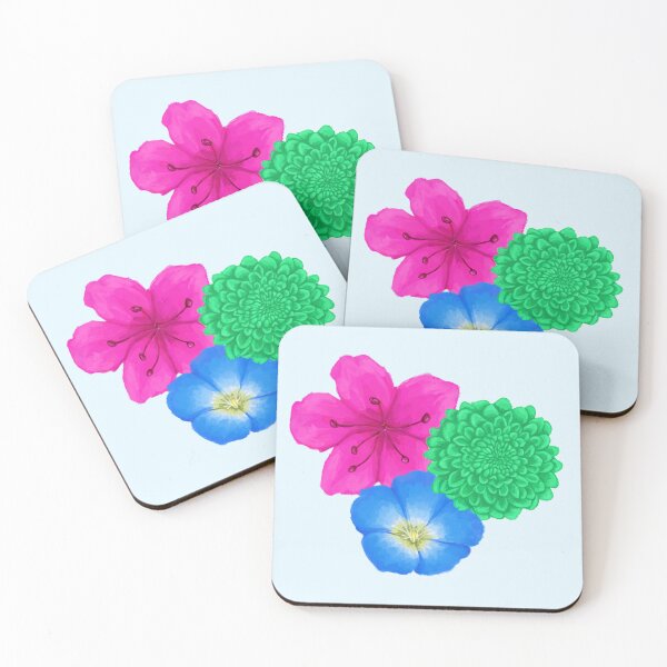Item preview, Polysexual watercolor flower pride flag  designed and sold by Fridayscorner.