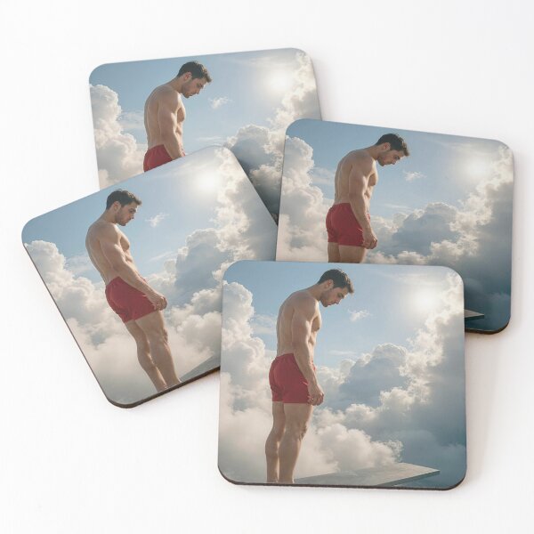 Item preview, Caucasian Man On a Diving Board In the Clouds designed and sold by Maria Dryfhout.