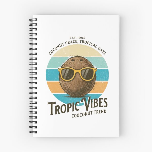 Item preview, Retro Coconut Tropic Vibes — Vintage Sunset Beach Illustration with Sunglasses designed and sold by Colorful-Garden.