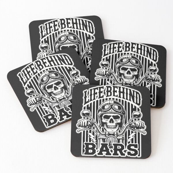 Item preview, Life Behind Bars Motorcycle Biker Retro Skull Vintage  designed and sold by Route66art.