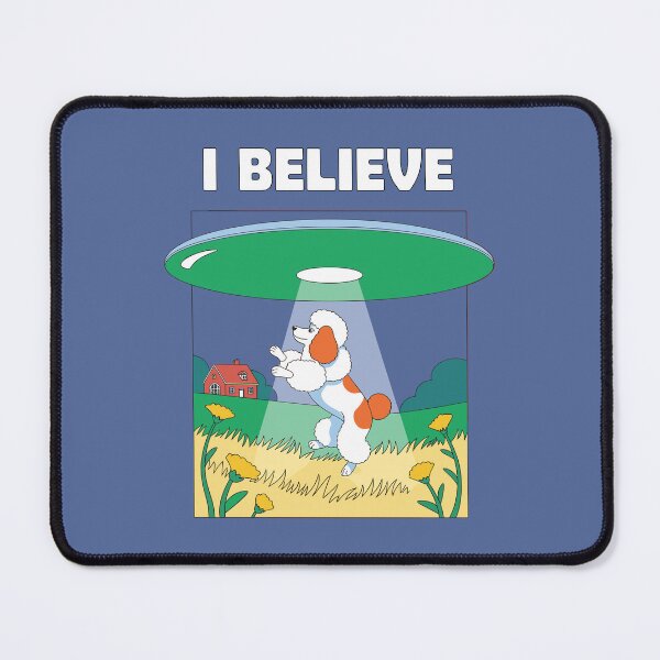 Item preview, I Believe UFO Poodle Abduction – Funny Alien Dog Encounter designed and sold by paulo silveira.