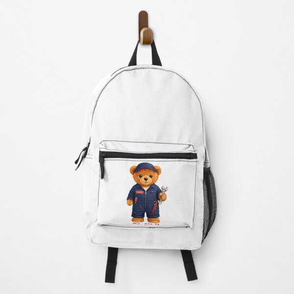 Item preview, Cute Mechanic Teddy Bear with Wrench and Blue Overalls designed and sold by CuteBear87.