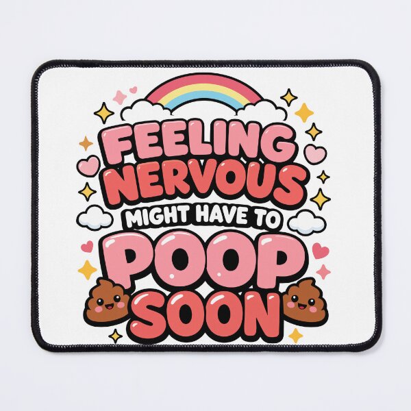 Item preview, Feeling Nervous Might Have To Poop Soon - Funny Anxiety Quote designed and sold by FamaPod.