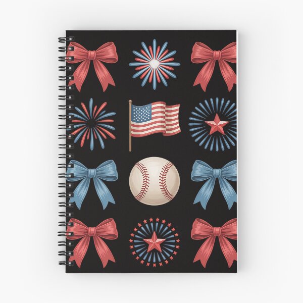 Item preview, Red White and Blue 4th of july coquette Baseball Bow designed and sold by HesterFoley.